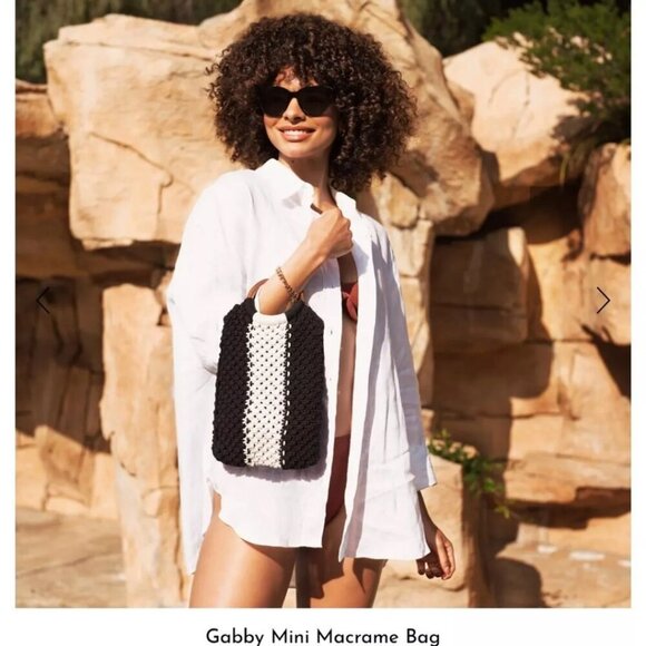 Curateur x Laude The Label Bohemian Handmade The Gabby Macrame Bag NWT - Picture 2 of 14